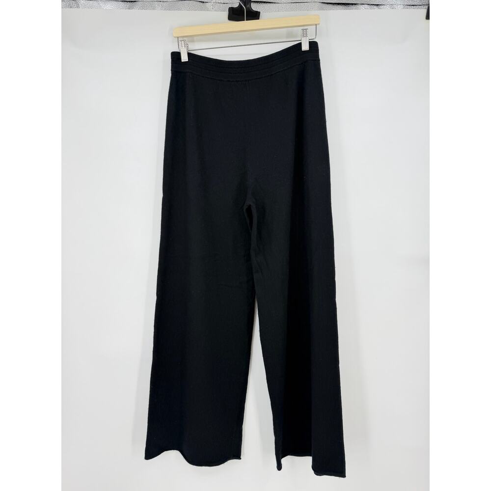 Naked Cashmere | Josie Wide Leg Pants in Black Cotton Cashmere Blend L - Picture 4 of 13